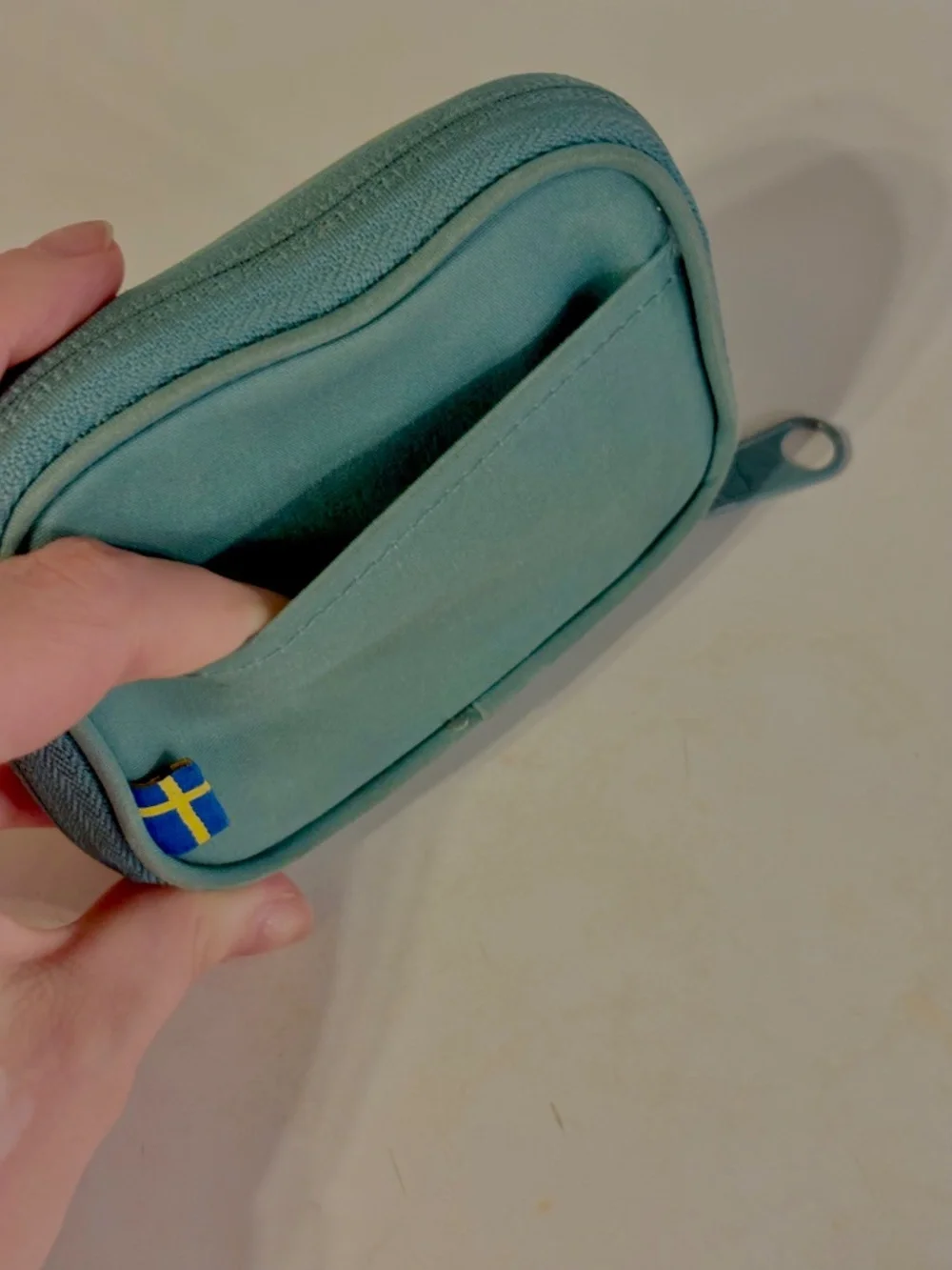 Fjallraven Kanken Teal Wallet Card Holder Change Bad ID Holder Zip Around Preppy